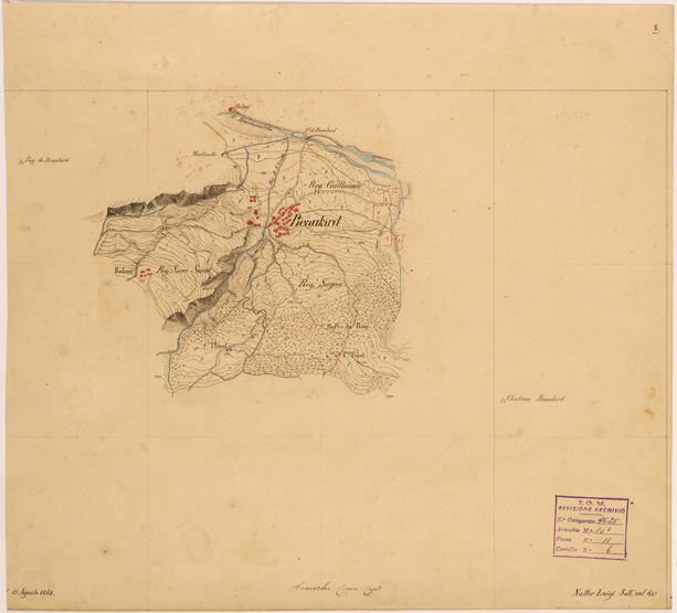(N:28150) VALLE DORIA E BARDONECCHIA - FOGLIO 08 (SE001876) Carte e stampe antiche: riproduzione a colori su carta (formato A2)