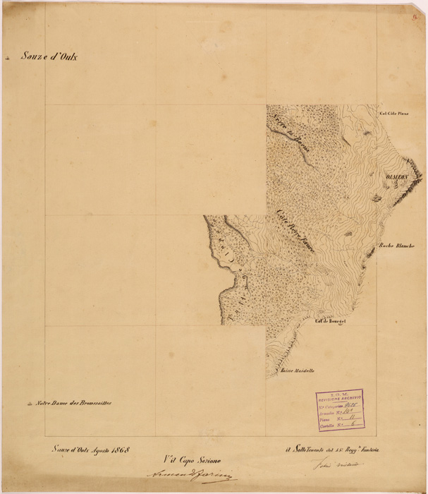 (N:28156) VALLE DORIA E BARDONECCHIA - FOGLIO 14 (SE001882) Carte e stampe antiche: riproduzione a colori su carta (formato A2)