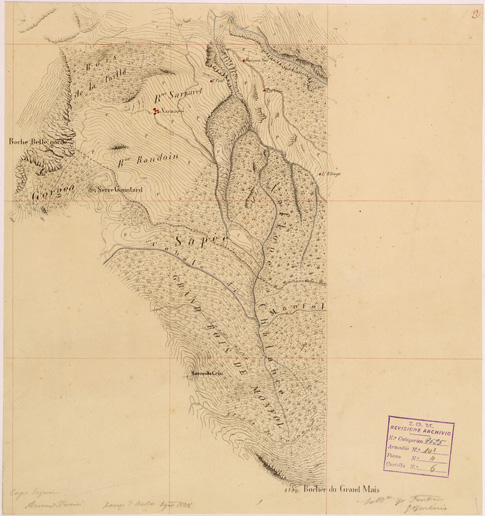 (N:28161) VALLE DORIA E BARDONECCHIA - FOGLIO 19 (SE001887) Carte e stampe antiche: riproduzione a colori su carta (formato A2)