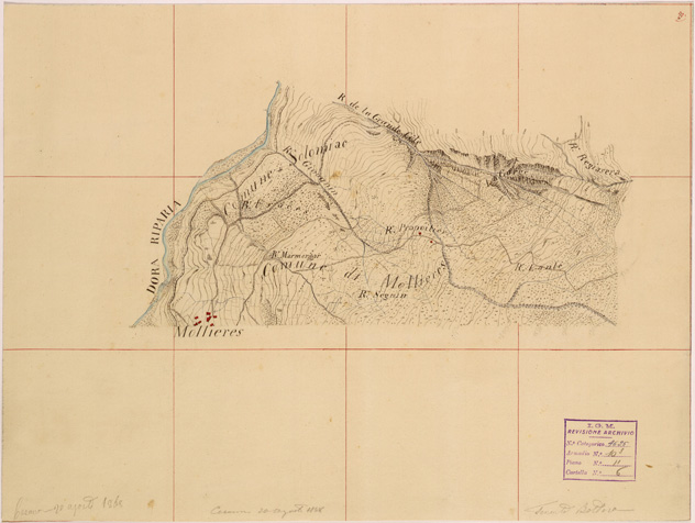 (N:28168) VALLE DORIA E BARDONECCHIA - FOGLIO 20 (SE001888) Carte e stampe antiche: riproduzione a colori su carta (formato A2)