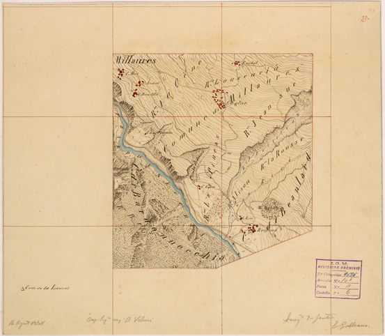 (N:28174) VALLE DORIA E BARDONECCHIA - FOGLIO 23 (SE001891) Carte e stampe antiche: riproduzione a colori su carta (formato A2)