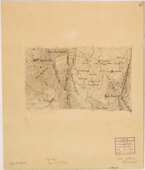 (N:28208) VALLE DORIA E BARDONECCHIA - FOGLIO 45 (SE001913) Carte e stampe antiche: riproduzione a colori su carta (formato A2)