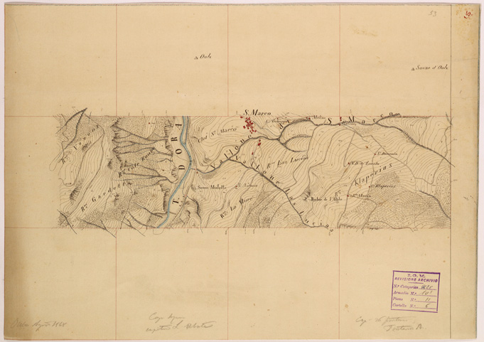 (N:28218) VALLE DORIA E BARDONECCHIA - FOGLIO 49 (SE001917) Carte e stampe antiche: riproduzione a colori su carta (formato A2)