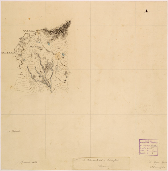 (N:28231) VALLE DORIA ( MONCENISIO - NOVALESA - VALLETTE - PELVO ) - FOGLIO 01 (SE001922) Carte e stampe antiche: riproduzione a colori su carta (formato A2)