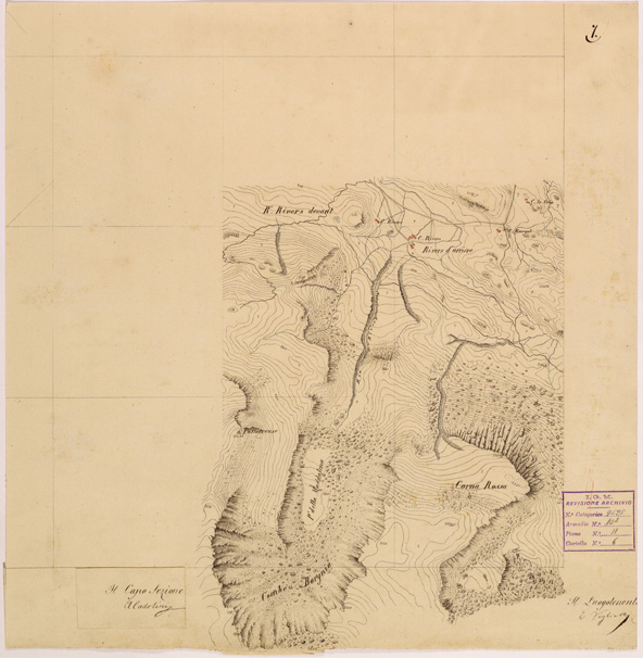 (N:28237) VALLE DORIA ( MONCENISIO - NOVALESA - VALLETTE - PELVO ) - FOGLIO 07 (SE001928) Carte e stampe antiche: riproduzione a colori su carta (formato A2)