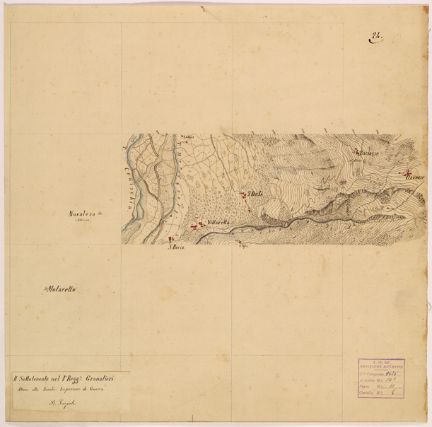 (N:28270) VALLE DORIA ( MONCENISIO - NOVALESA - VALLETTE - PELVO ) - FOGLIO 24 (SE001945) Carte e stampe antiche: riproduzione a colori su carta (formato A2)
