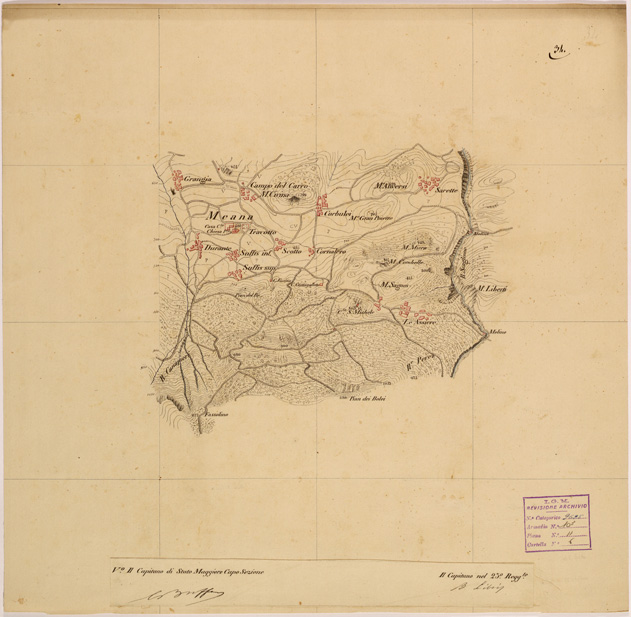 (N:28282) VALLE DORIA ( MONCENISIO - NOVALESA - VALLETTE - PELVO ) - FOGLIO 34 (SE001954) Carte e stampe antiche: riproduzione a colori su carta (formato A2)