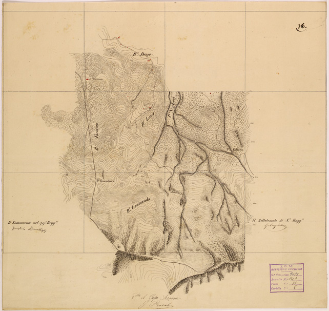 (N:28285) VALLE DORIA ( MONCENISIO - NOVALESA - VALLETTE - PELVO ) - FOGLIO 36 (SE001956) Carte e stampe antiche: riproduzione a colori su carta (formato A2)