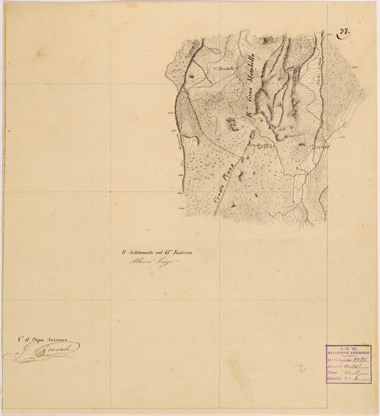 (N:28286) VALLE DORIA ( MONCENISIO - NOVALESA - VALLETTE - PELVO ) - FOGLIO 37 (SE001957) Carte e stampe antiche: riproduzione a colori su carta (formato A2)