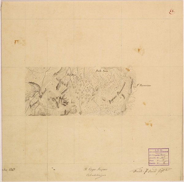 (N:28322) VALLE DORIA ( MONCENISIO - NOVALESA - VALLETTE - PELVO ) - FOGLIO 61 (SE001975) Carte e stampe antiche: riproduzione a colori su carta (formato A2)