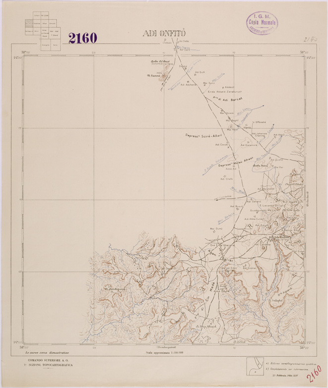(N:28465) TIGRAI - FOGLIO 2160 - ADI ONFITO (SE002259) Carte e stampe antiche: riproduzione a colori su carta (formato A2)