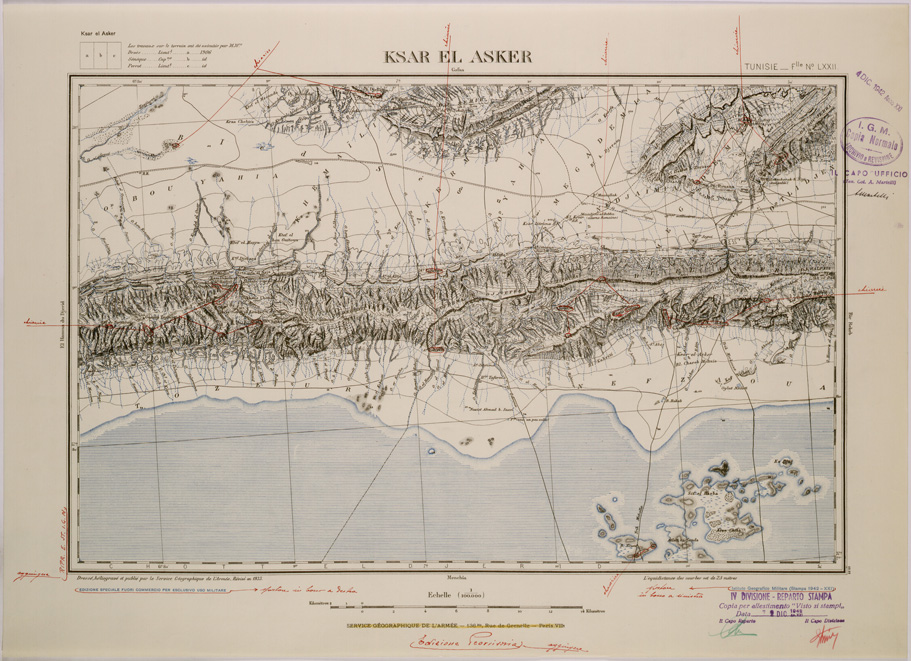 (N:28958) KSAR EL ASKER - FOGLIO LXXII. (SE002768) Carte e stampe antiche: riproduzione a colori su carta (formato A2)