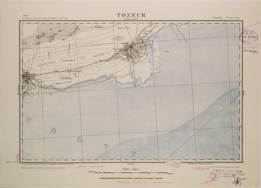 (N:28964) TOZEUR - FOGLIO LXXIX. (SE002774) Carte e stampe antiche: riproduzione a colori su carta (formato A2)