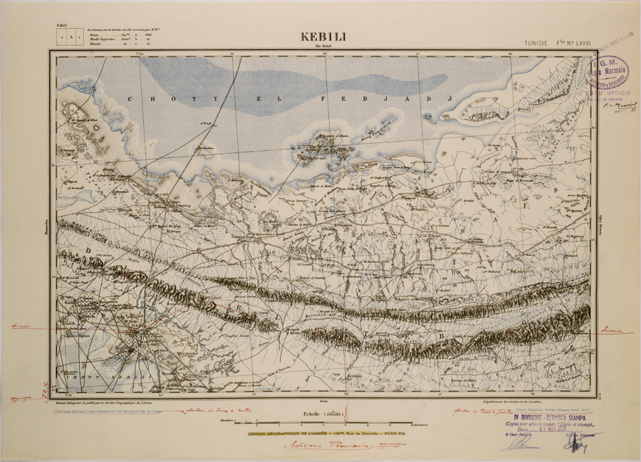 (N:28966) KEBILI - FOGLIO LXXXI. (SE002776) Carte e stampe antiche: riproduzione a colori su carta (formato A2)