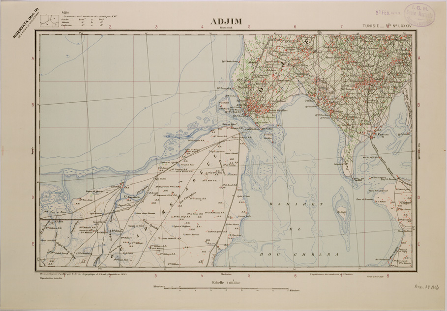 (N:28969) ADJIM - FOGLIO LXXXIV. (SE002779) Carte e stampe antiche: riproduzione a colori su carta (formato A2)