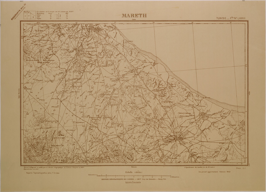 (N:29035) MARETH - FOGLIO LXXXIII. (SE002822) Carte e stampe antiche: riproduzione a colori su carta (formato A2)
