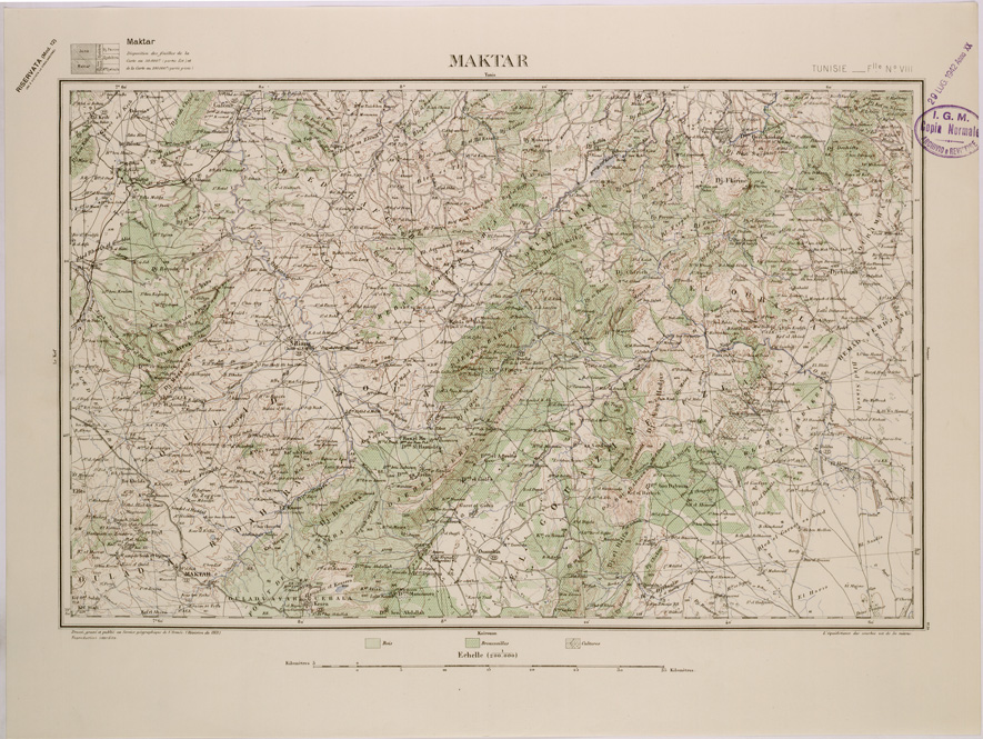 (N:29075) MAKTAR - FOGLIO VIII. (SE002862) Carte e stampe antiche: riproduzione a colori su carta (formato A2)