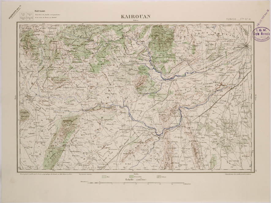 (N:29078) KAIROUAN - FOGLIO XI. (SE002865) Carte e stampe antiche: riproduzione a colori su carta (formato A2)