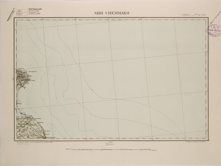 (N:29090) SIDI CHEMMAKH - FOGLIO XXIV. (SE002877) Carte e stampe antiche: riproduzione a colori su carta (formato A2)