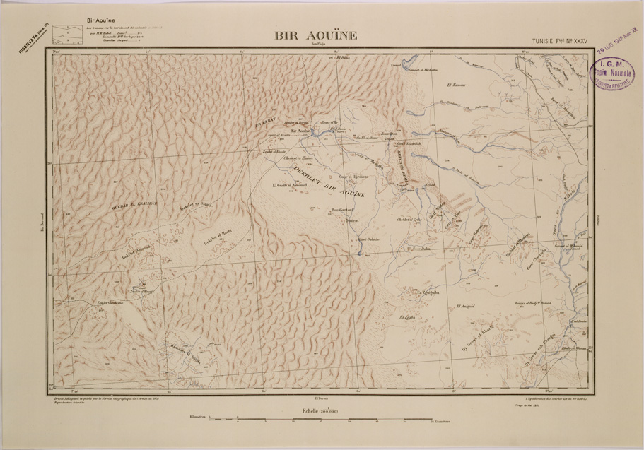 (N:29108) BIR AOUINE - FOGLIO XXXV. (SE002887) Carte e stampe antiche: riproduzione a colori su carta (formato A2)