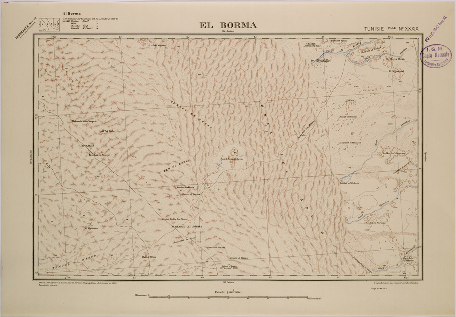 (N:29116) EL BORMA - FOGLIO XXXIX. (SE002891) Carte e stampe antiche: riproduzione a colori su carta (formato A2)