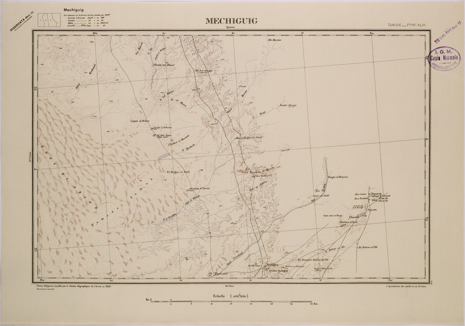 (N:29123) MECHIGUIG - FOGLIO XLIII. (SE002894) Carte e stampe antiche: riproduzione a colori su carta (formato A2)