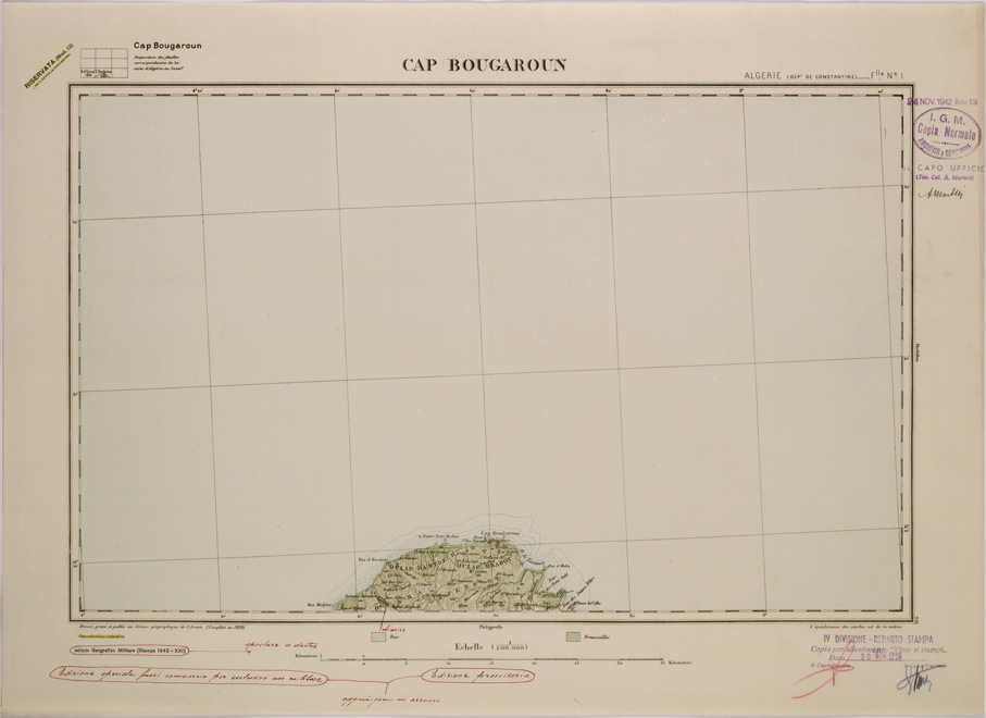 (N:29127) ALGERIA CAP BOUGAROUN FOGLIO 1 (SE002898) Carte e stampe antiche: riproduzione a colori su carta (formato A2)