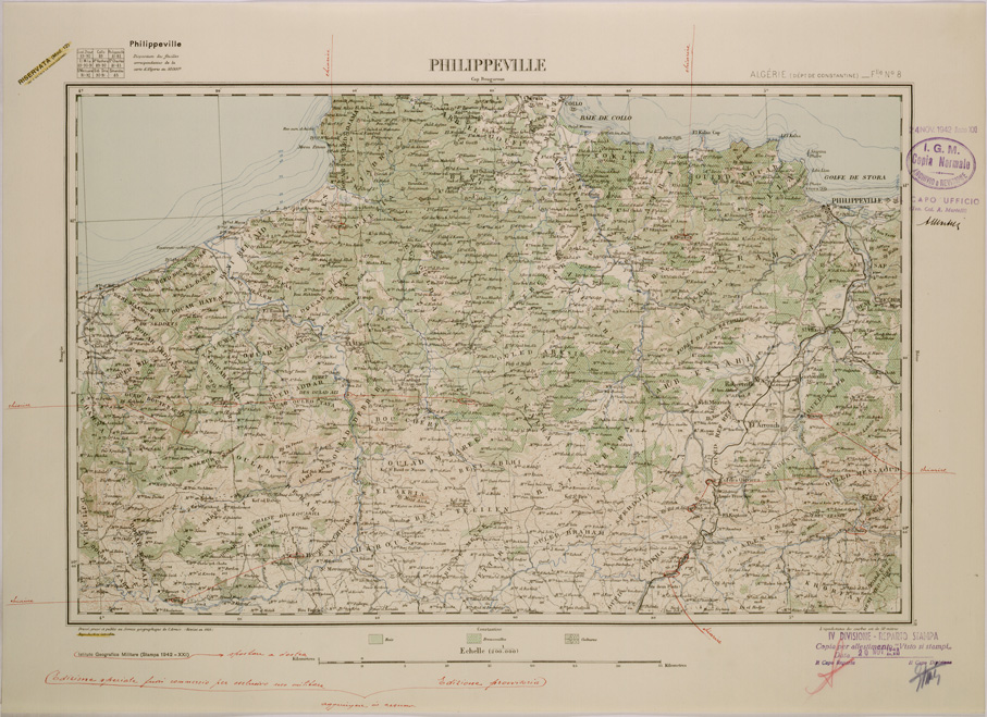 (N:29129) ALGERIA PHILIPPEVILLE FOGLIO 8 (SE002900) Carte e stampe antiche: riproduzione a colori su carta (formato A2)