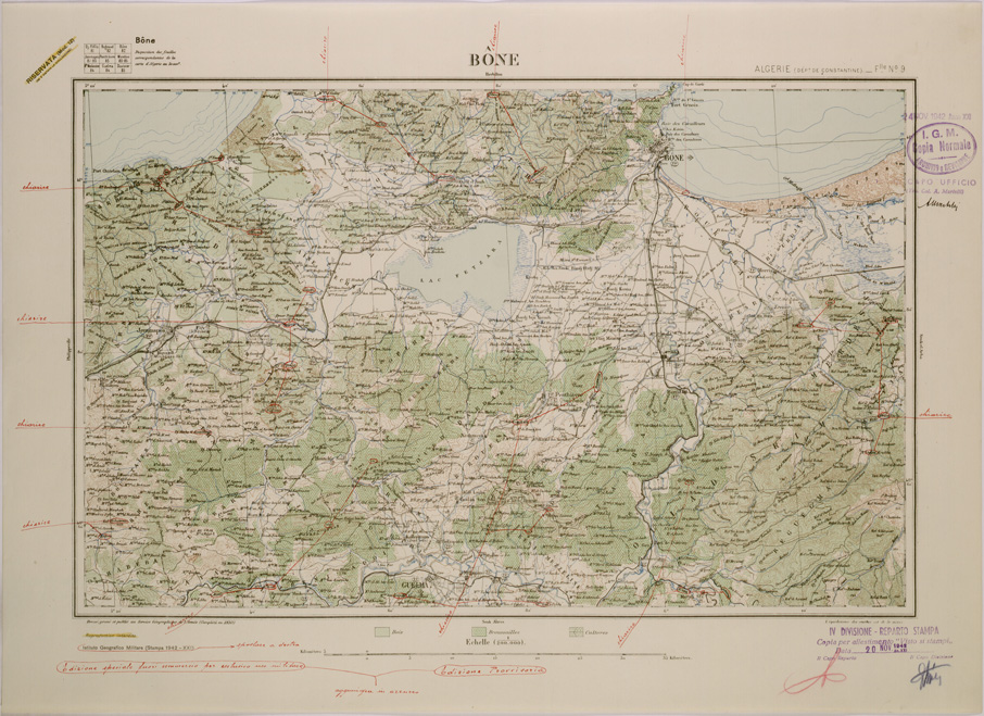 (N:29130) ALGERIA BONE FOGLIO 9 (SE002901) Carte e stampe antiche: riproduzione a colori su carta (formato A2)