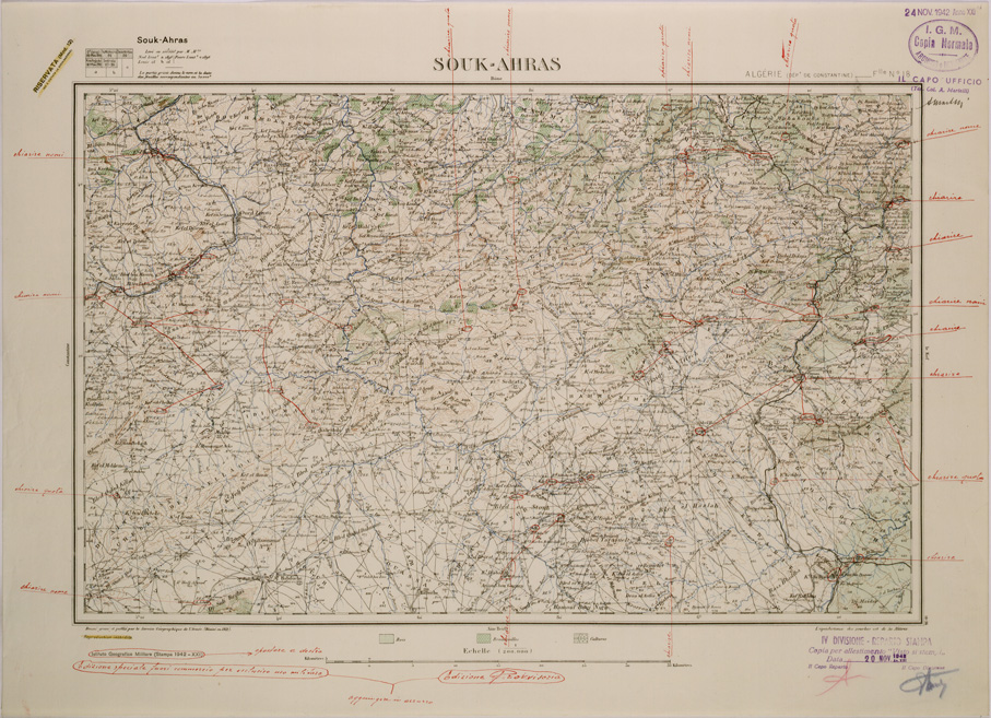(N:29132) ALGERIA SOUK AHRAS FOGLIO 18 (SE002903) Carte e stampe antiche: riproduzione a colori su carta (formato A2)