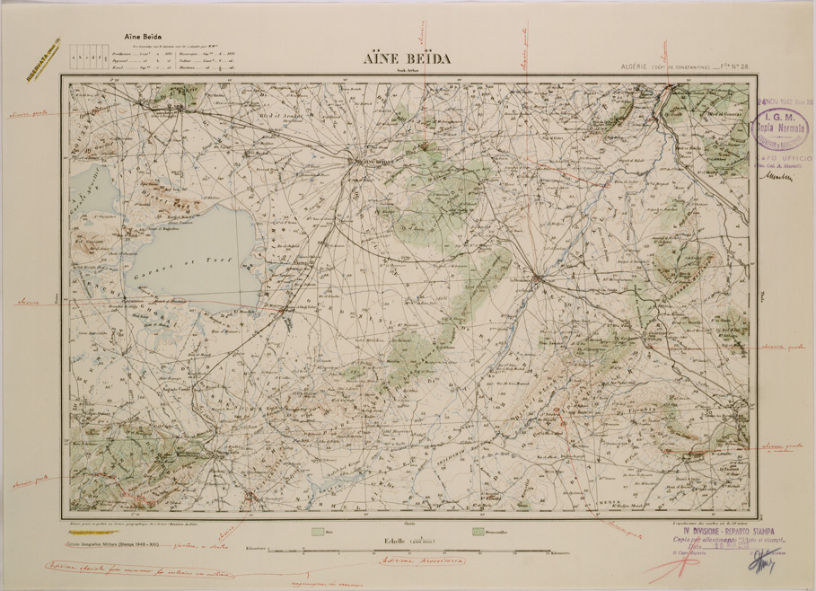 (N:29134) ALGERIA AINE BEIDA FOGLIO 28 (SE002905) Carte e stampe antiche: riproduzione a colori su carta (formato A2)