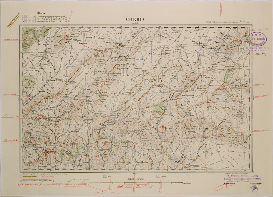 (N:29136) ALGERIA CHERIA FOGLIO 39 (SE002907) Carte e stampe antiche: riproduzione a colori su carta (formato A2)