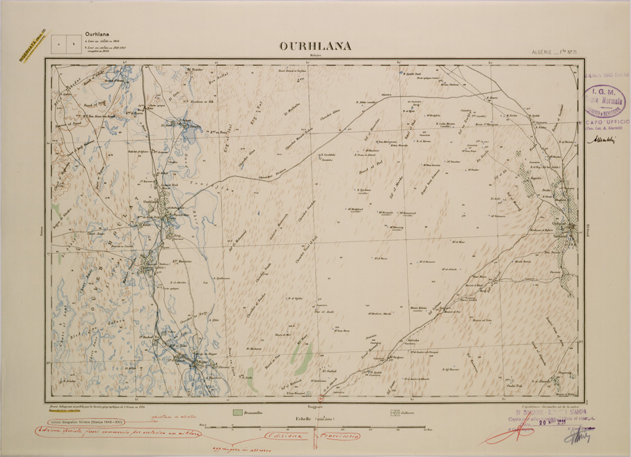 (N:29141) ALGERIA OURHLANA FOGLIO 71 (SE002912) Carte e stampe antiche: riproduzione a colori su carta (formato A2)