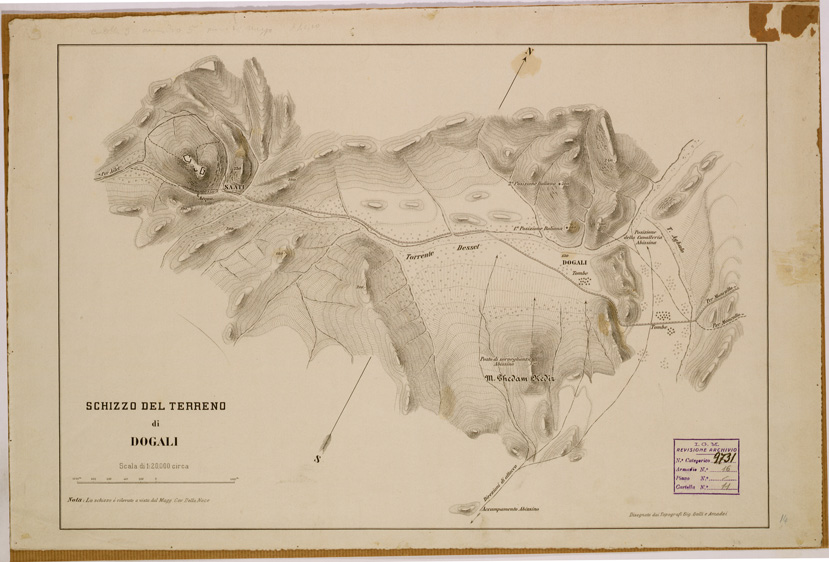 (N:29844) SCHIZZO DEL TERRENO DI DOGALI (SE003706) Carte e stampe antiche: riproduzione a colori su carta (formato A2)