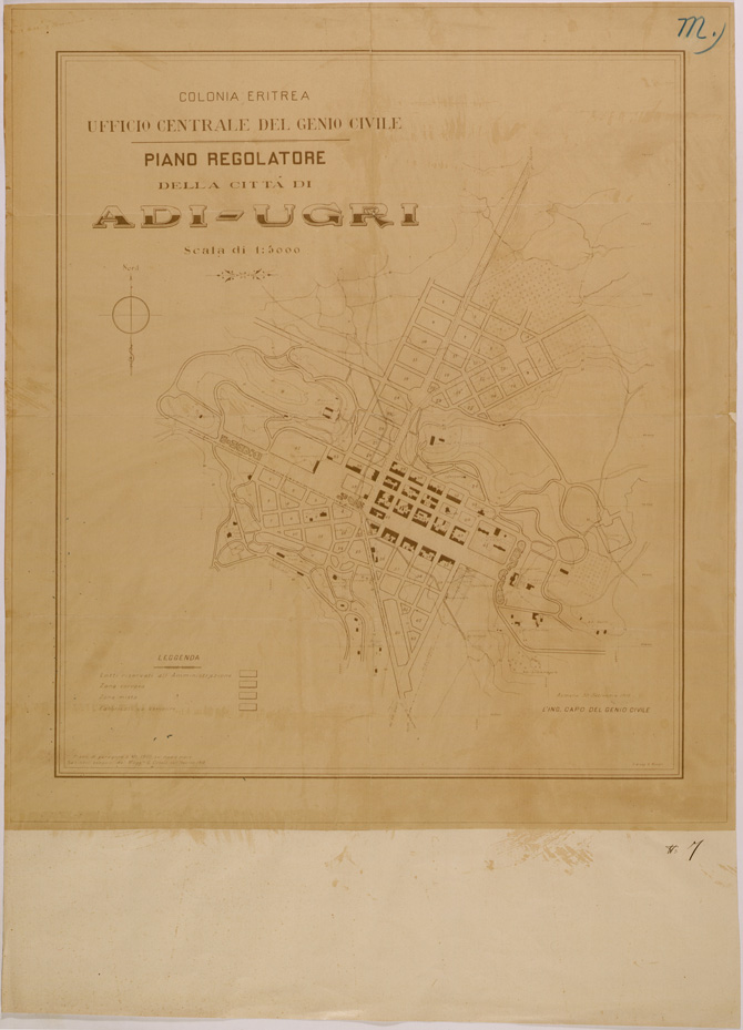 (N:29897) PIANO REGOLATORE DELLA CITTA DI ADI UGRI (SE003761) Carte e stampe antiche: riproduzione a colori su carta (formato A2)
