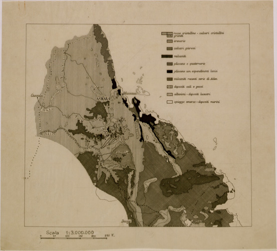 (N:29901) CARTA GEOLOGICA DELL' ERITREA - FOGLIO 2 (SE003764) Carte e stampe antiche: riproduzione a colori su carta (formato A2)