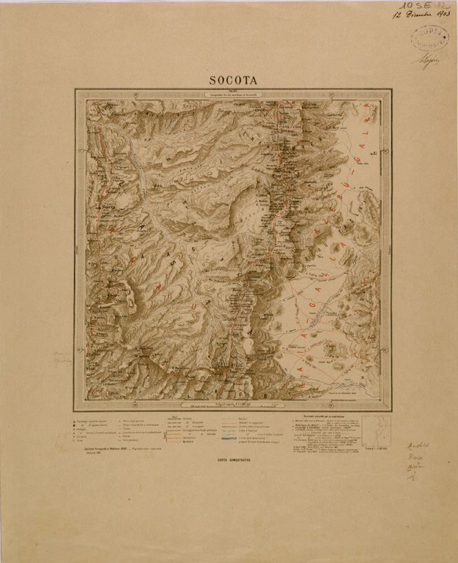 (N:30079) ERITREA - FOGLIO 10 SE - SOCOTA (SE003951) Carte e stampe antiche: riproduzione a colori su carta (formato A2)
