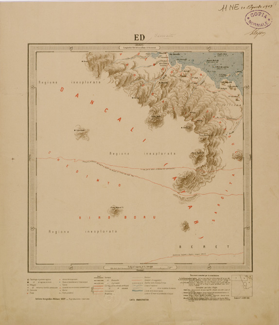 (N:30082) ERITREA - FOGLIO 11 NE - ED (SE003954) Carte e stampe antiche: riproduzione a colori su carta (formato A2)