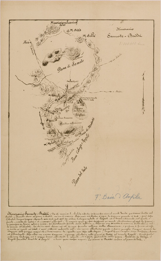 (N:30150) ITINERARIO SAMO - BADDA' (SE004076) Carte e stampe antiche: riproduzione a colori su carta (formato A2)