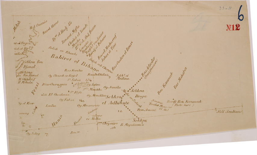 (N:30292) FRONTIERA FRA LA TUNISIA E LA LIBIA - FOGLIO 6. (SE004306) Carte e stampe antiche: riproduzione a colori su carta (formato A2)