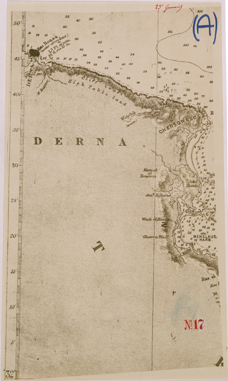 (N:30295) COSTA DA DERNA A SOLLUM - FOGLIO A. (SE004309) Carte e stampe antiche: riproduzione a colori su carta (formato A2)