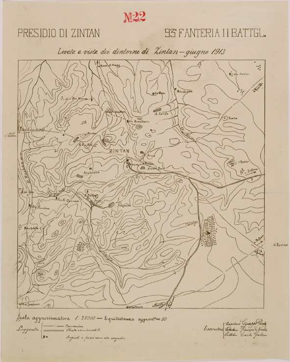 (N:30308) PRESIDIO DI ZINTAN. (SE004326) Carte e stampe antiche: riproduzione a colori su carta (formato A2)