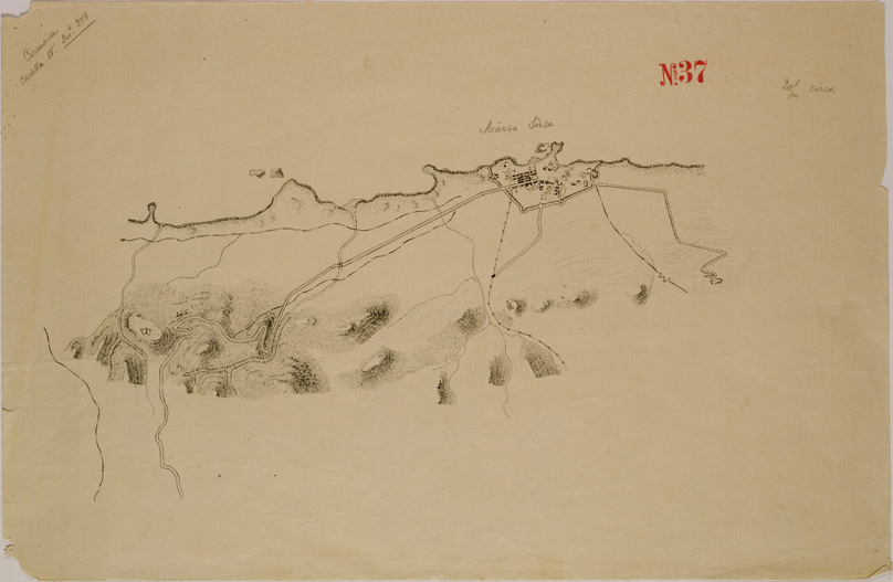 (N:30476) MARSA SUSA. (SE004504) Carte e stampe antiche: riproduzione a colori su carta (formato A2)