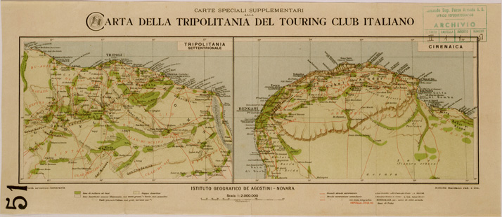(N:30577) CARTA DELLA TRIPOLITANIA. (SE004590) Carte e stampe antiche: riproduzione a colori su carta (formato A2)