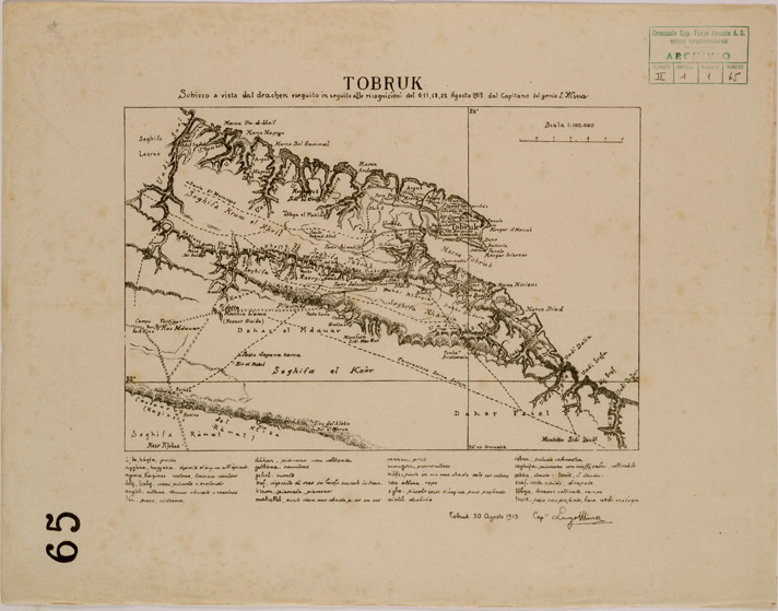 (N:30586) TOBRUK. (SE004600) Carte e stampe antiche: riproduzione a colori su carta (formato A2)