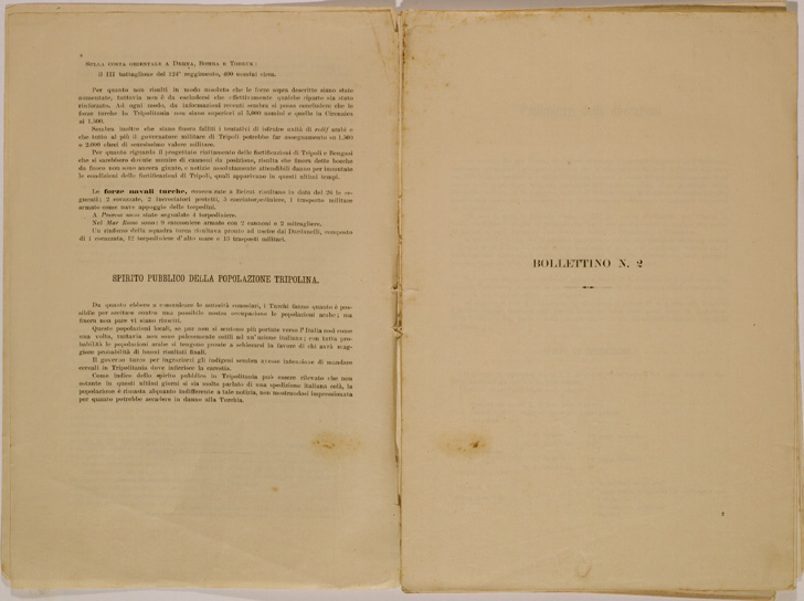 (N:30595) SPEDIZIONE IN TRIPOLITANIA ED IN CERENAICA - BOLLETTINO N. 1 P. 8-2. (SE004611) Carte e stampe antiche: riproduzione a colori su carta (formato A2)
