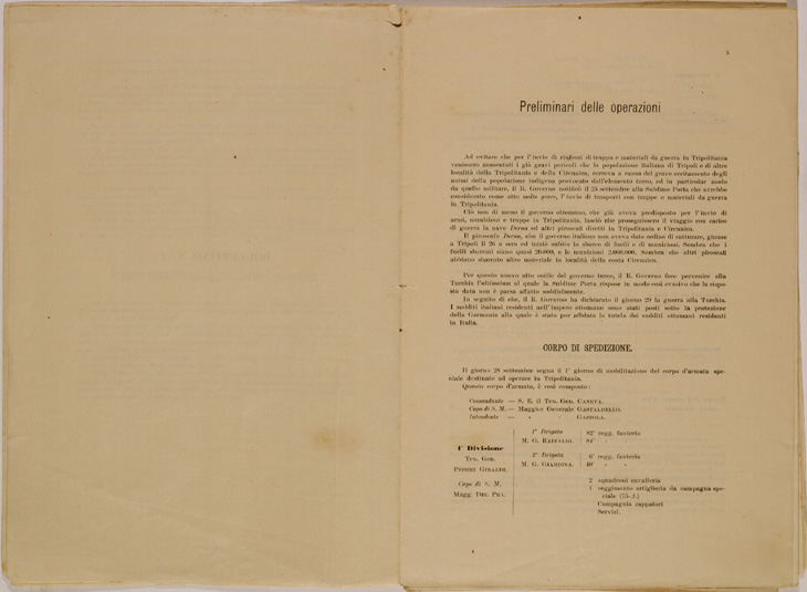 (N:30596) SPEDIZIONE IN TRIPOLITANIA ED IN CERENAICA - BOLLETTINO N. 1 P. 3. (SE004612) Carte e stampe antiche: riproduzione a colori su carta (formato A2)