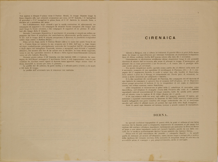 (N:30613) SPEDIZIONE IN TRIPOLITANIA ED IN CIRENAICA - BOLLETTINO N. 5 P. 4-5. (SE004629) Carte e stampe antiche: riproduzione a colori su carta (formato A2)
