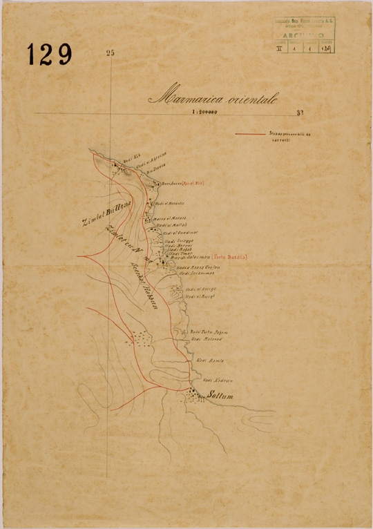 (N:30737) MARMARICA PRIENTALE. (SE004722) Carte e stampe antiche: riproduzione a colori su carta (formato A2)