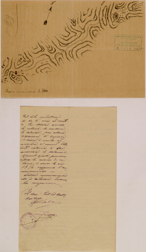 (N:30780) ITINERARIO EL ABIAR BU MARIAN - LATO 2. (SE004757) Carte e stampe antiche: riproduzione a colori su carta (formato A2)